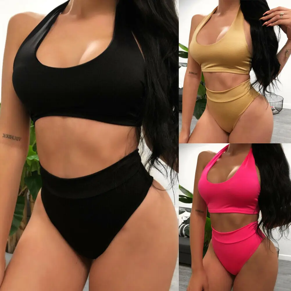 

Sexy Bikinis 2019 Padded Women Yellow Micro Bikini Set Candy Color Two Pieces Brazilian Swimsuit Women Swimwear Bathing Suit