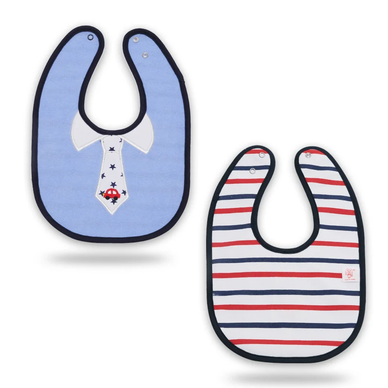 Имитация галстука детская бандана нагрудник двусторонний комбинезон в полоску