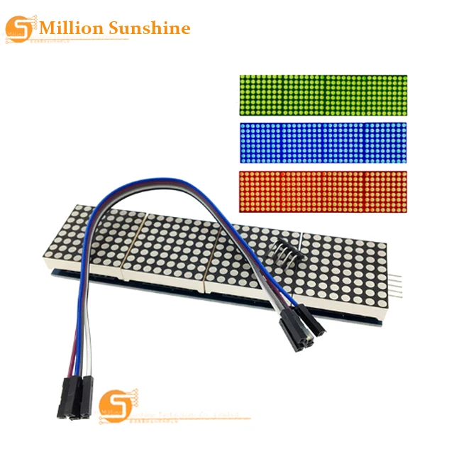 Бесплатная доставка MAX7219 матричный модуль для Arduino микроконтроллер 4 в одном