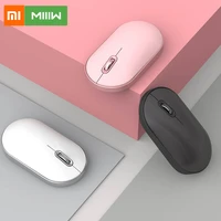 xiaomi miiiw dual mode mouse air wireless bluetooth 2 4ghz opto electronic mini laptop mouse computer pads office home usage