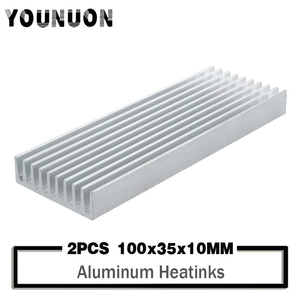 2 шт. алюминиевые радиаторы YOUNUON 100x35x10 мм|Кулеры и системы охлаждения компьютера| |