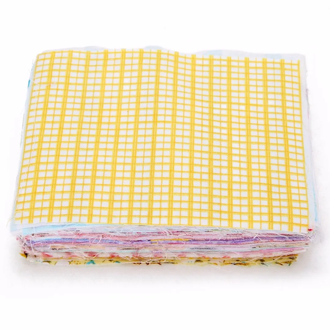 100 шт. ткань из Лоскутной Ткани Цветочный Мягкий хлопок обрезков Лоскутная Ткань