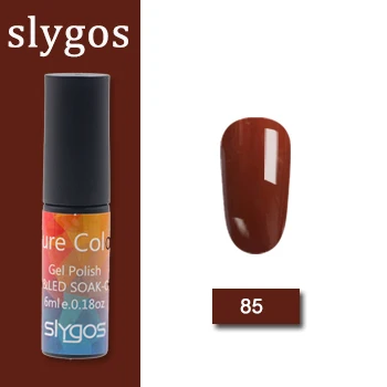 85 SLYGOS 6 мл УФ-гель для ногтей Топ УФ Led гель Осенняя Серия Тыква трава зеленый шоколад цвет Лак удаляющийся замачиванием гель лак - Цвет: 85