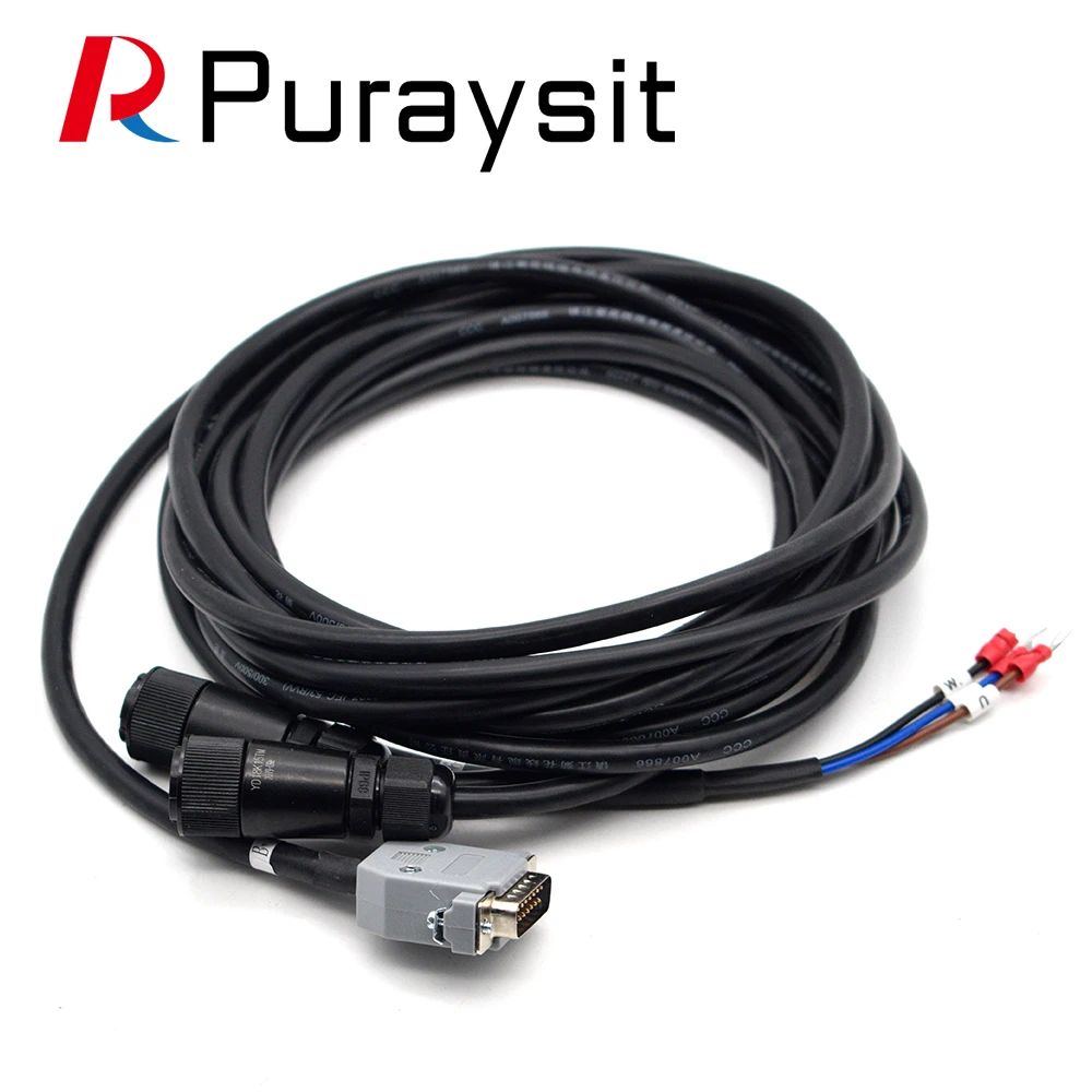 Серводвигатель Puraysit KIts 750 Вт AASD 15A 90ST-M02430 2 4 Нм 220 В 3000 об/мин диаметр 6 мм с кабелем