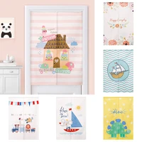 cartoon childrens room fabric curtain bedroom door curtain changing room curtain non perforated half curtain home decoration