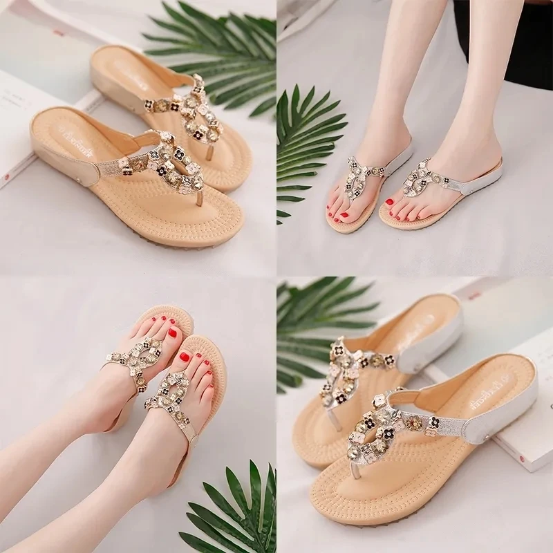 

Summer Women Outdoor Quick-drying Beach Flip Flops Korean Fashion Flat Non-slip Slippers New Home Leisure Ladies Lazy Slippers