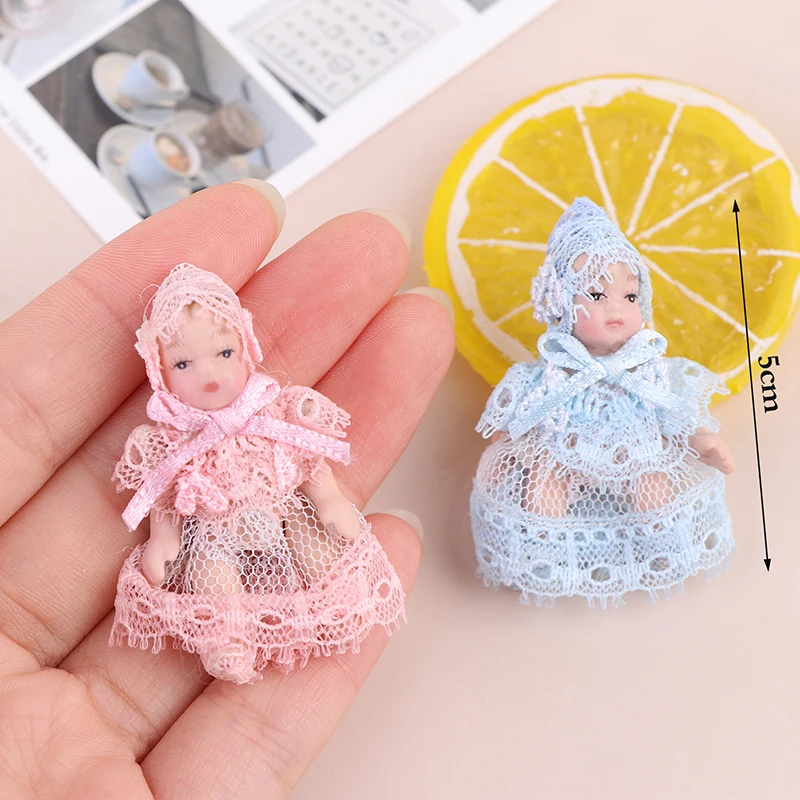 1 Pc 1:12 Dollhouse Miniature Cute Baby Doll People Model Body Joints Moveable Doll