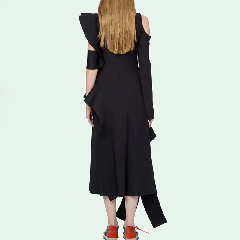 

First song Tight-knit irregular fashion trend women's sexy dress 2020New summer O-neck elegant fashion party women's long dress