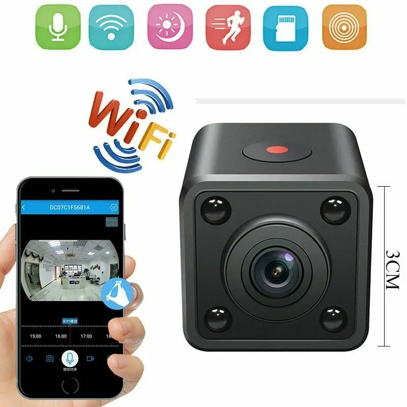 

Mini WiFi Camera HDQ9 HD 1080P Camcorder Video Audio Recorder IR Night Vision Motion Detection Micro Cam Support Hidden TF Card
