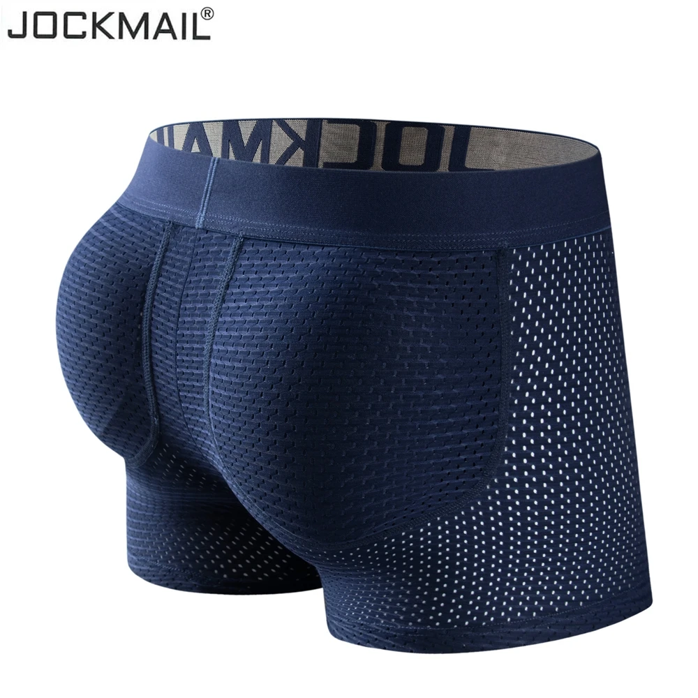 JOCKMAIL Mens Underwear Boxer Mesh Mens Padded Underwear with Hip Pads Men's Boxers Butt Padded Elastic Truncks Enhancement