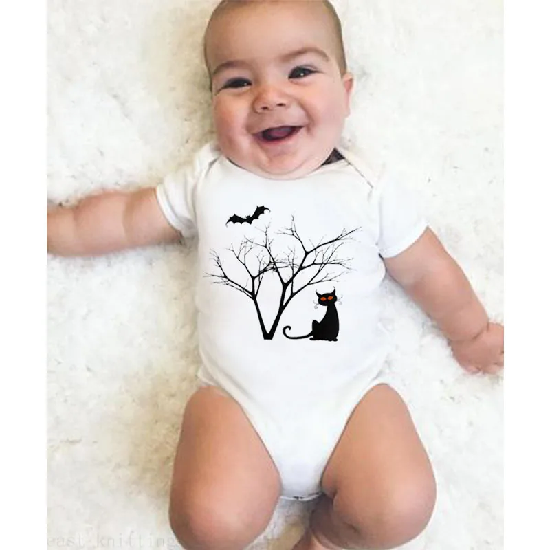 Хэллоуин сдельник для ребенка боди новорожденных мальчиков и девочек