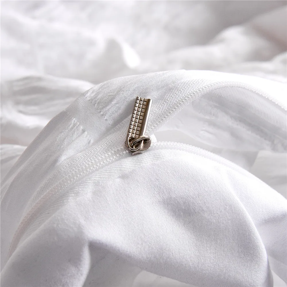 

Chic Bedding Set With Tassels Queen Solid Color Bohemian Duvet Cover With Pillowcases White Bed Quilt Covers King Size