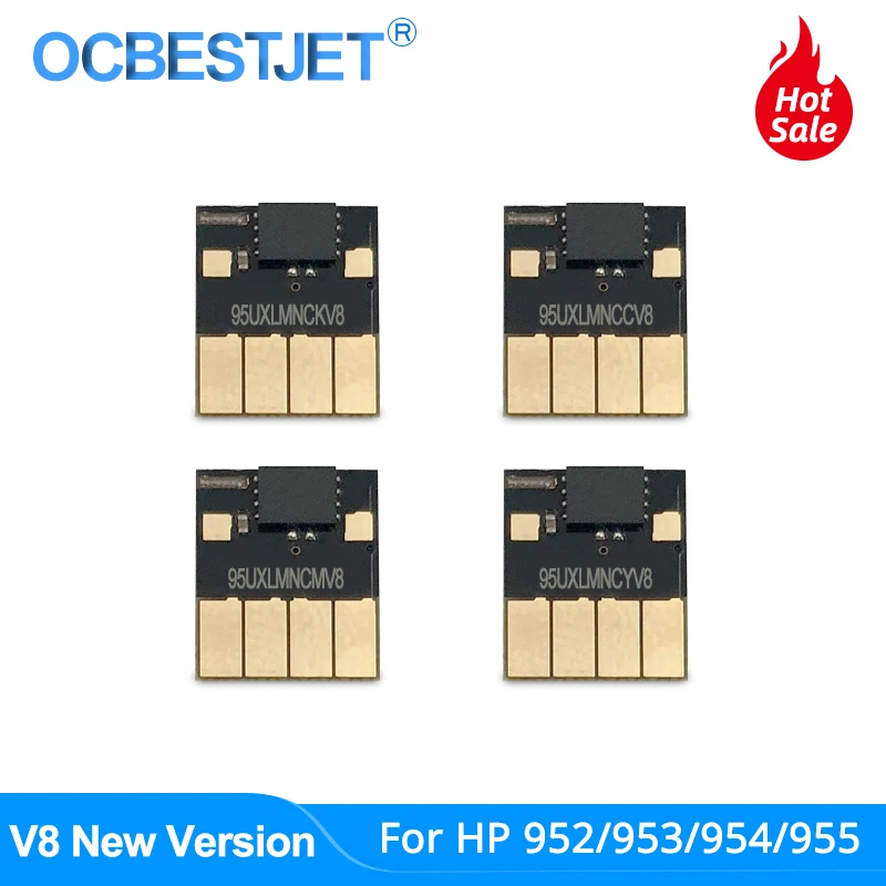 V8 не существует чип обнуления для hp 952 953 954 955 952XL 953XL 954XL 955XL для hp Officejet Pro 7740 8210 8710 8720 8730 8740 Постоянный чип