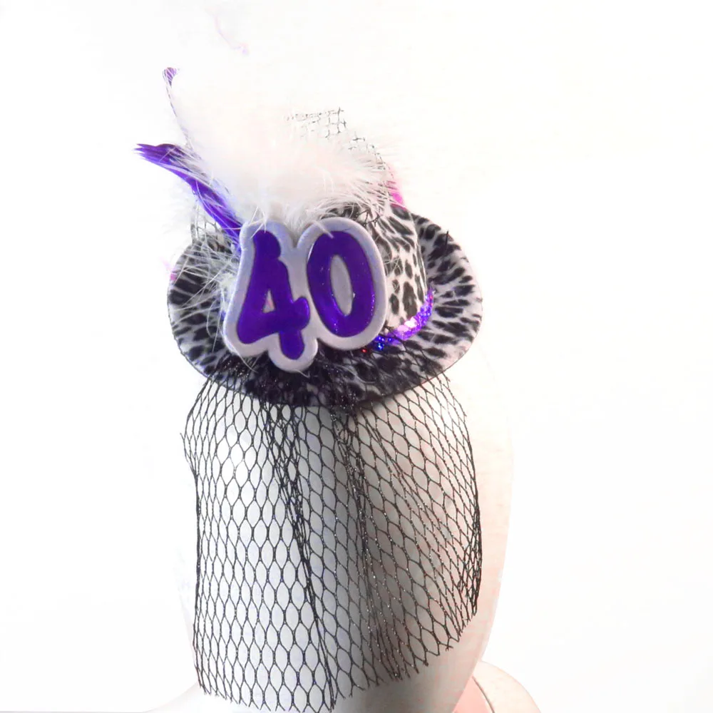 2018 Новый дизайн Мода Фиолетовый leopard фетровая шляпа принцессы на день рождения