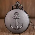 Часы в стиле фильма Пираты Карибского моря для мужчин и женщин, детские подарки, кварцевые карманные часы с якорем, Seaman XH3014