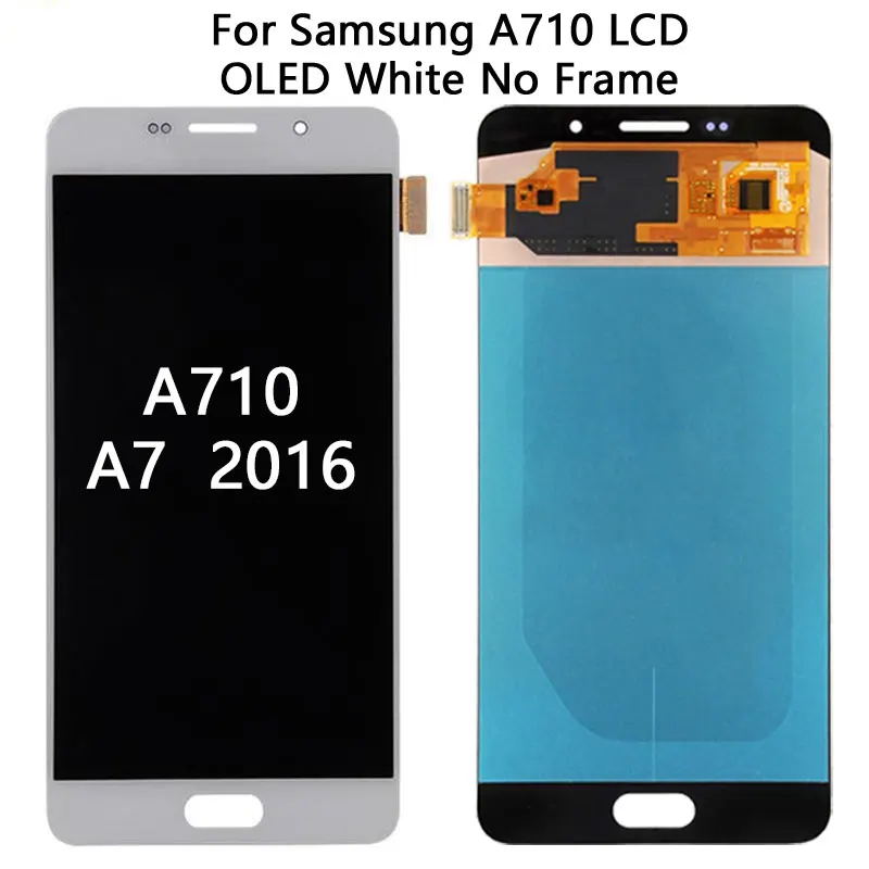 Super AMOLED A710F ЖК-дисплей для Samsung Galaxy A7 2016 LCD A710FD A7100 дисплей с рамкой сенсорный экран