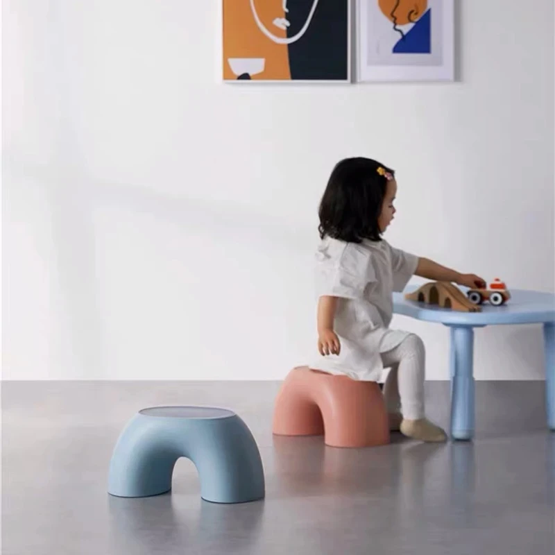 

Practical Children's Rainbow Stool Home Chair Footboard Bathroom Furniture Children's Stool Toy Sofa Stool Chair Rainbow Chair