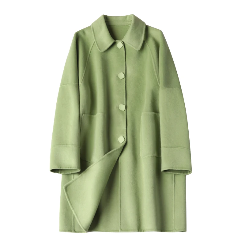 

New double-sided cashmere overcoat in autumn and winter of 2019