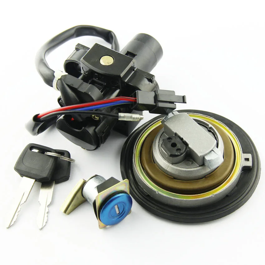 

Motorcycle Ignition Switch Fuel Gas Tank Cap Cover Seat Lock Key Set Kit For Honda CB600F 1998-2002 CB250 250 35010-MBZ-D00 Moto