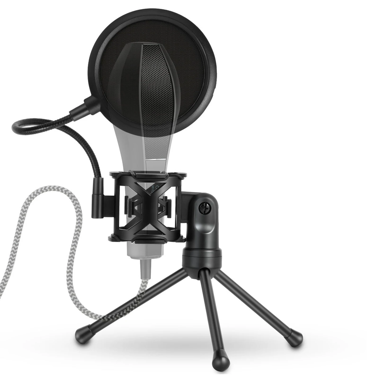 Настольный Штатив для микрофона Складная подставка с амортизирующим креплением