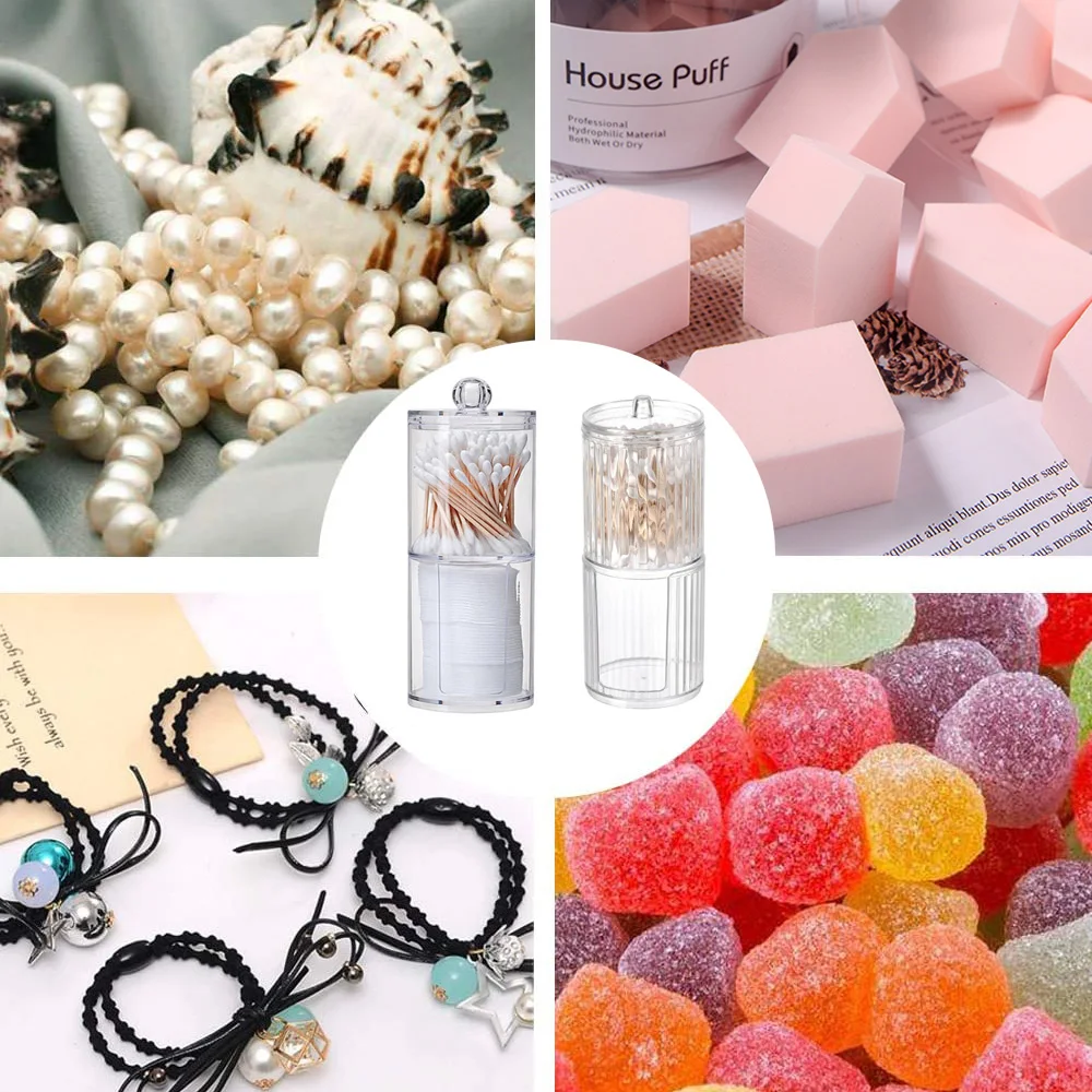 Акриловый Органайзер для макияжа ватные палочки контейнер ватных палочек