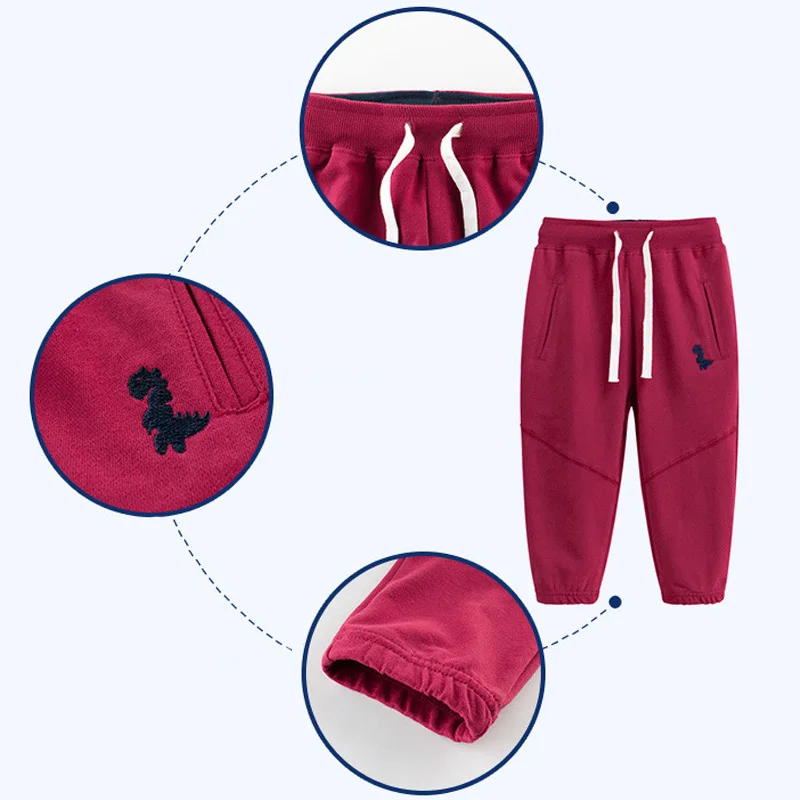 Детские спортивные штаны для мальчиков и девочек шаровары с динозавром малышей