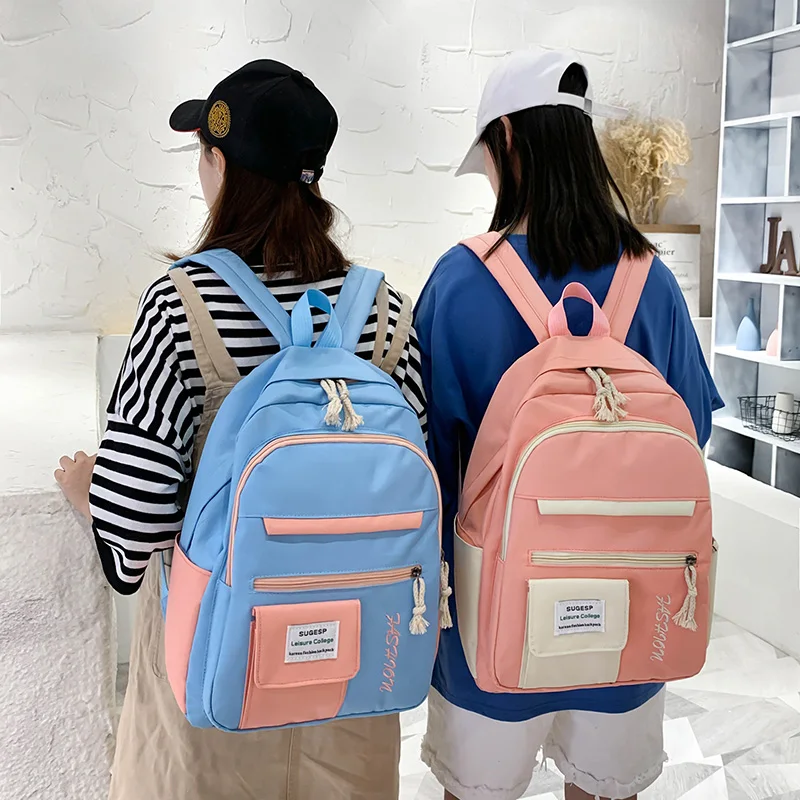 

3 Pcs/set Women School Backpacks Oxford Cloth Waterproof Schoolbag For Teenage Girls Student Book Bag Lady Travel Casual Bagpack