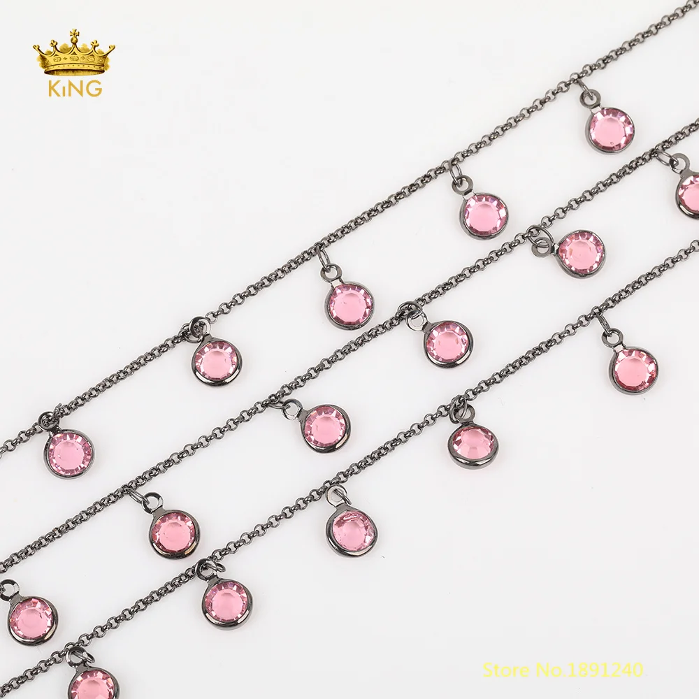 Стеклянные цепочки для исцеления от чокеров 5 метров граненая монета стеклянная