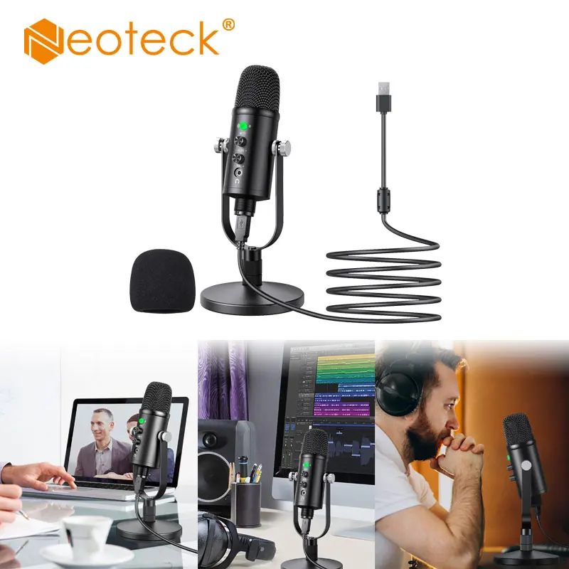 Neoteck USB конденсаторный микрофон для компьютера BM-86 кардиоидный конденсатор