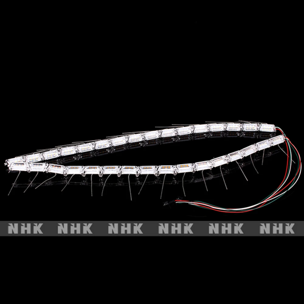 60 см DRL дневные ходовые огни для NHK отрывная полоска гибкий светодиодный трубчатый полосы стиль фары автомобиля указатель поворота лампы парковки