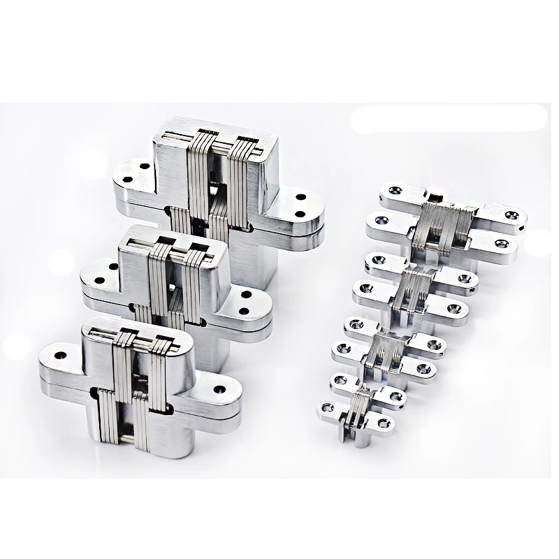 1 to 4 Pcs 304 Stainless Steel Hidden Hinges Invisible Concealed Cross Door Hinge Bearing 180Degree With Screw For Folding | Обустройство