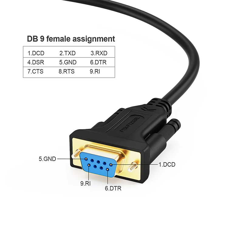 Кабель-преобразователь Cablecreation USB в разъем RS232 DB9 последовательный кабель
