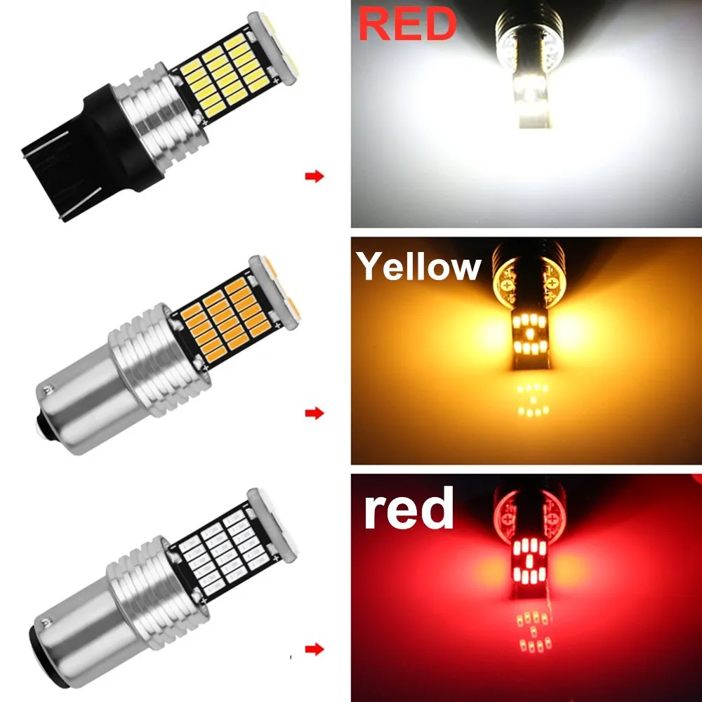 

1 шт., автомобильная лампа для заднего хода, 1156, 1157, 7440, 7443