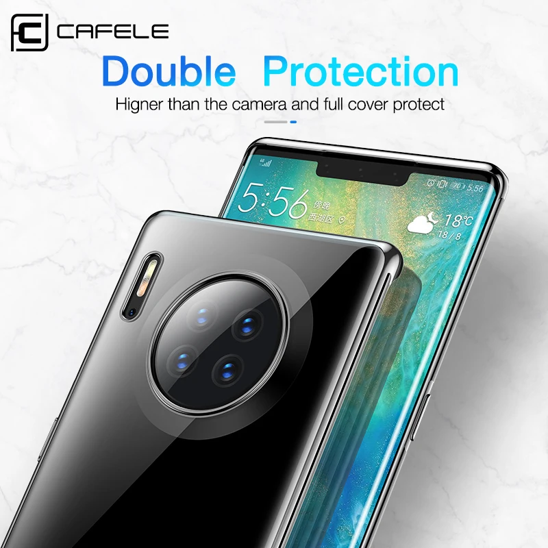 Cafele Прозрачный чехол для Huawei Mate 20 30 X Pro прозрачный мягкий из ТПУ mate Роскошный с