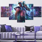 Картина на холсте Лига Легенд в стиле панк, кибер-поп, игровой постер Akshan LOL, Настенная картина для гостиной, Декор, хороший подарок