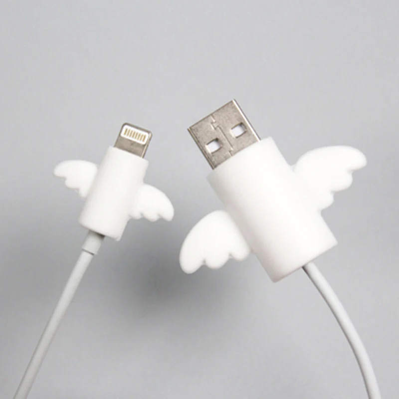 

2PCS Prevent damage to the cable protector for Apple iPhone data cable protector silicone USB charger wire cover