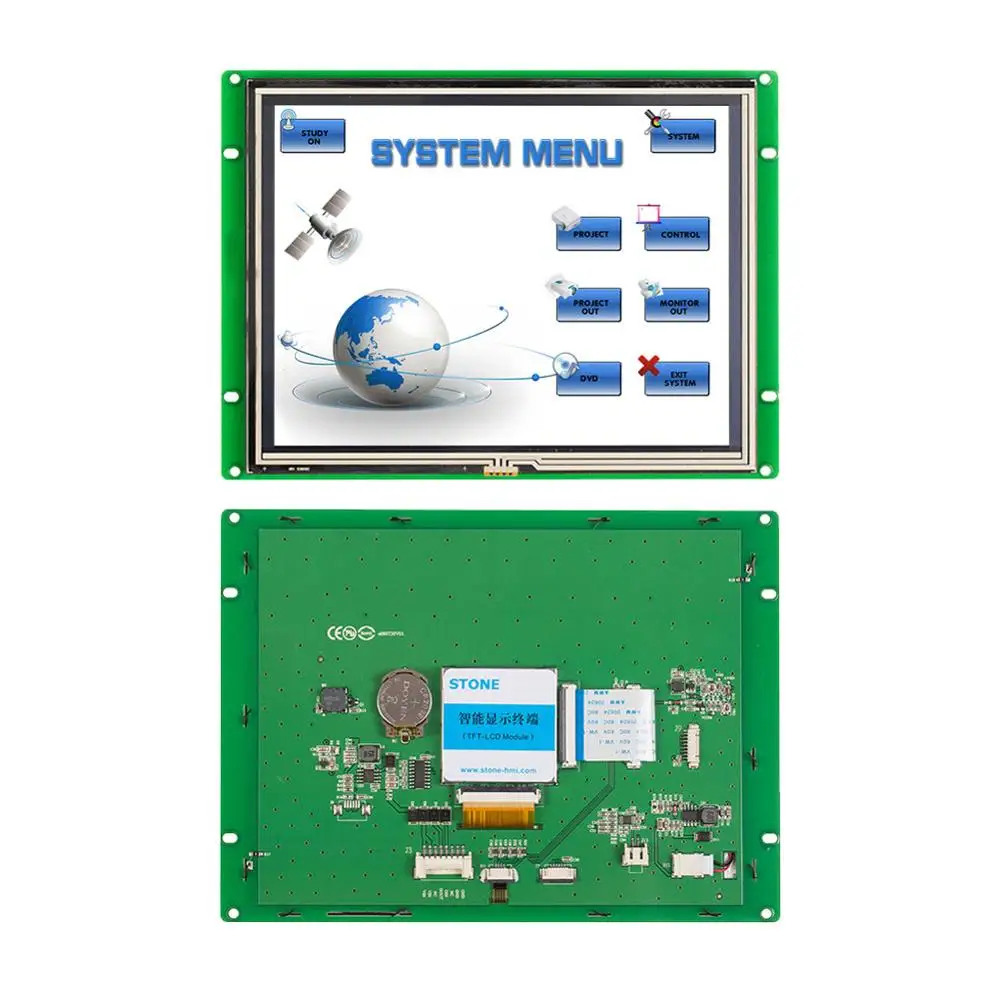 8.0 Inch HMI 800*600 TFT LCD UART HD STONE Brand Monitor Full Color Screen with Controller Board +Embedded System for Industrial