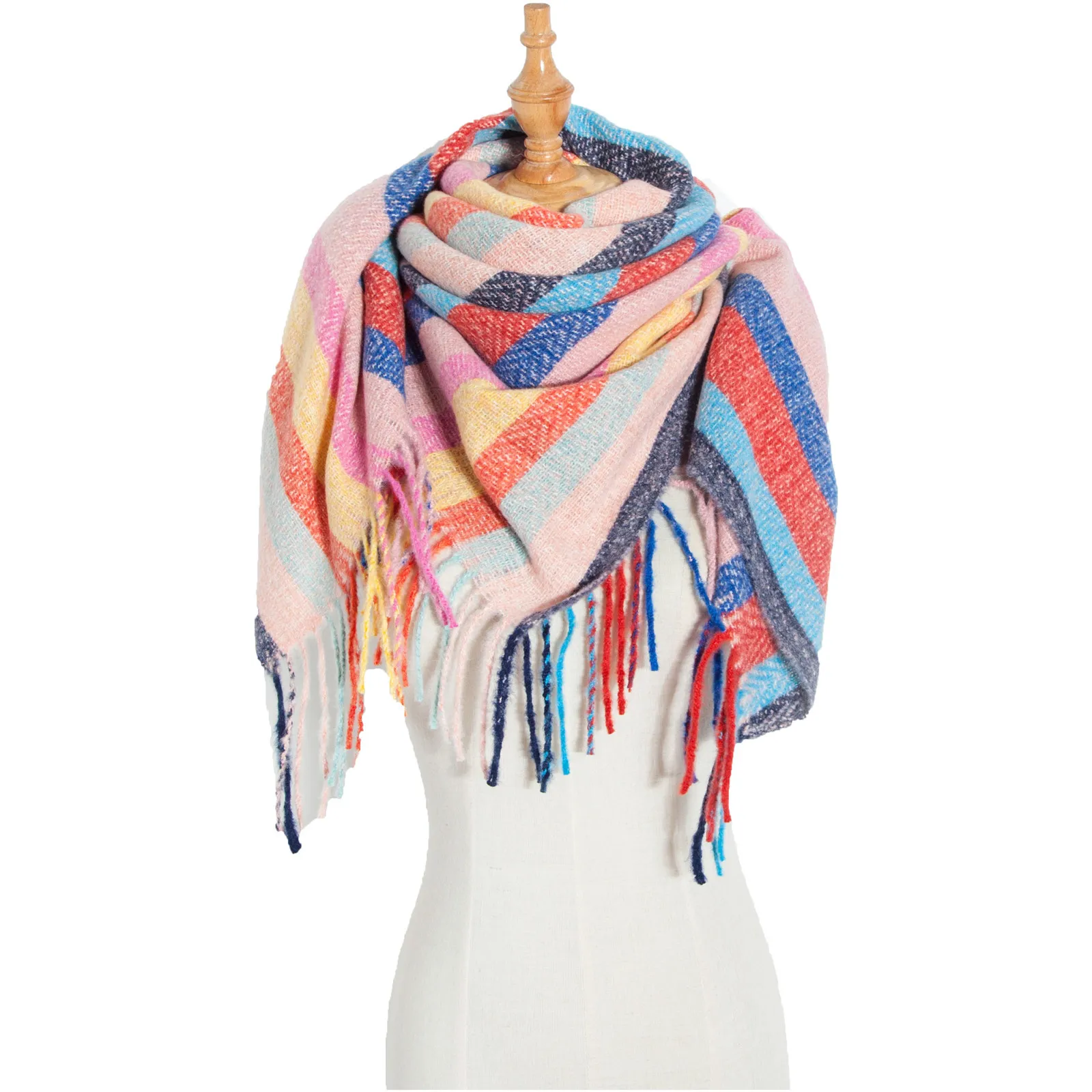 

New Fashion Winter Women Scarf Soild Printing Square Tassel Soft Wrap Casual Warm Scarves Shawls Scarf Women шарф бандана #107