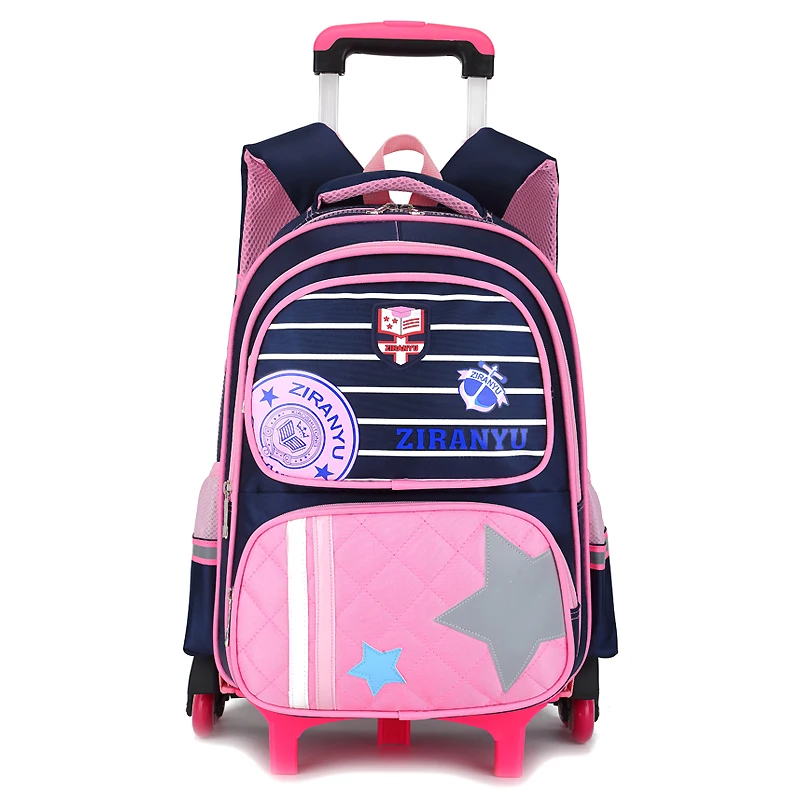 Брендовый чехол на колесиках с рисунком из мультфильма школьный рюкзак для детей