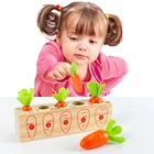 Деревянная забавная игра в морковь, детская головоломка, математический подсчет, развивающая детская игрушка, товары для дошкольного обучения