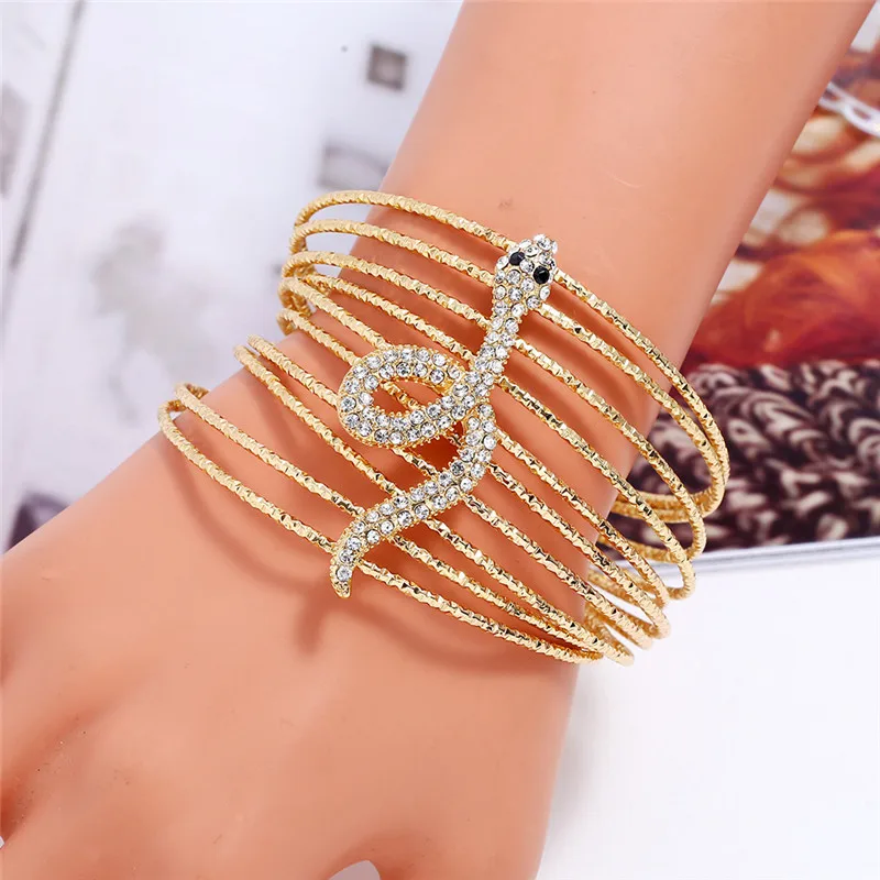 LZHLQ Змеиный многослойный браслет-обруч животных с открытой смолой для женщин 2020 года модные ювелирные аксессуары бренда.