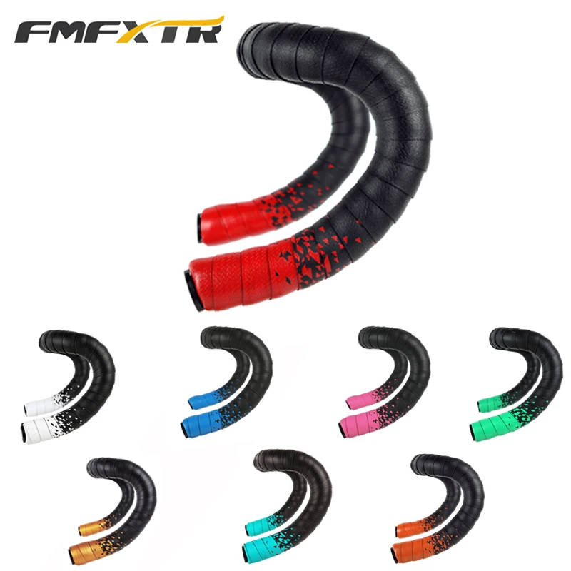 

FMFXTR Bicycle Handlebar Tape Anti-Vibration PUEVA Bent Cycling Road Bike Tapes Racing Breathable Non-Slip Handle Bar Belt Wrap