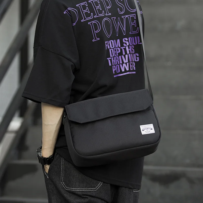 

Men's Shoulder Bags Waterproof Casual Crossbody Bag Black Oxford Mini Messenger Shoulder Chest Bag High Quality