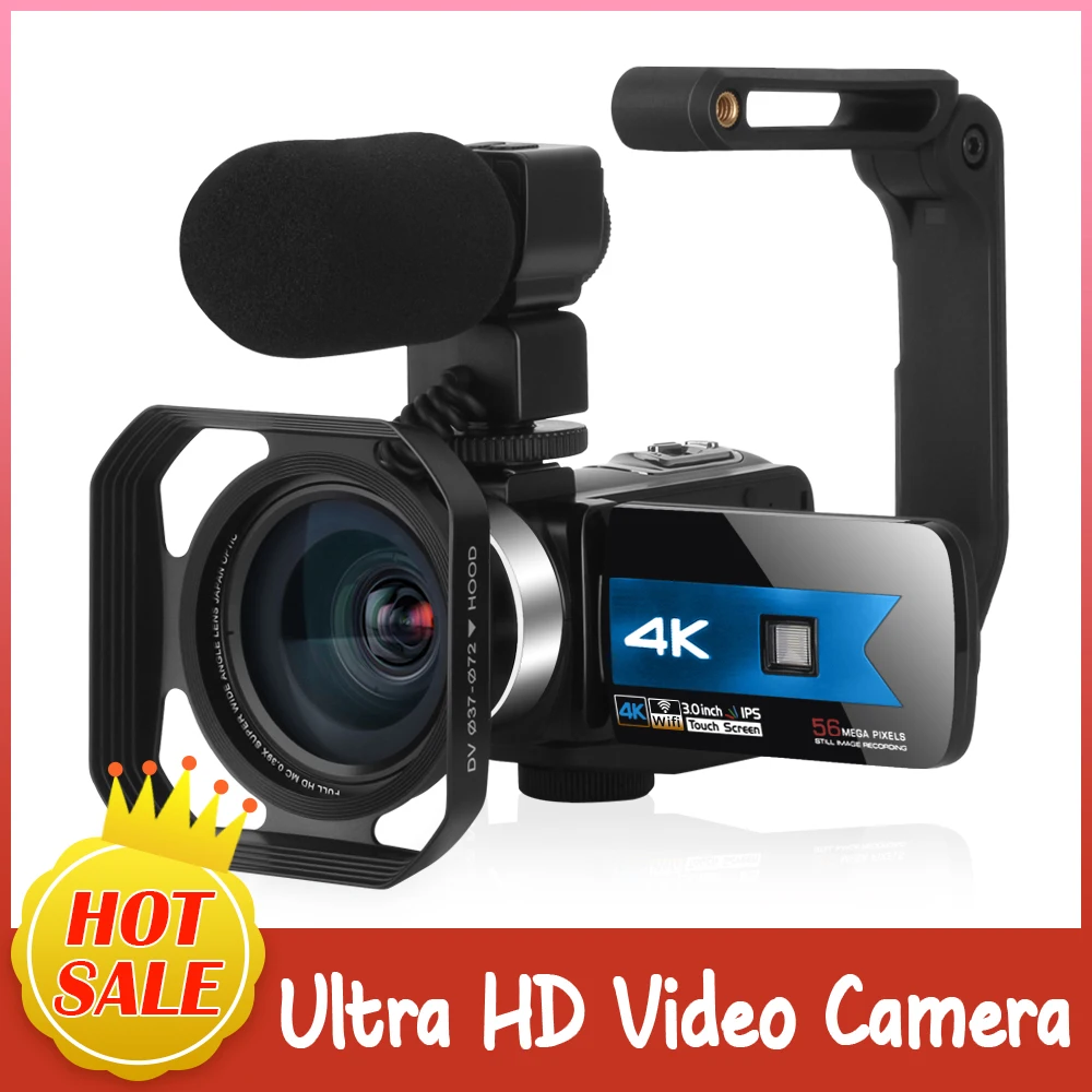4K Ультра HD видео Камера прямые трансляции видеокамеры 56MP 3 0 дюймов IPS сенсорный