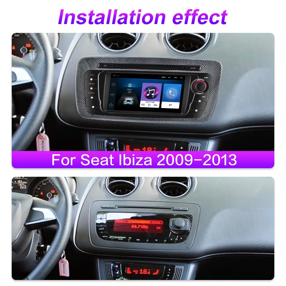 4G Android 9 2din автомобильный Радио Мультимедийный видео плеер для Seat Ibiza 6j 2009 2010 2011 2012