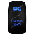 Синие светодиодные рабочие огни для автомобиля, лодки, 5-контактный тумблер 12 В 20 А SPST вкл.ВЫКЛ., переключатель, морские аксессуары для Carling Narva 4X4