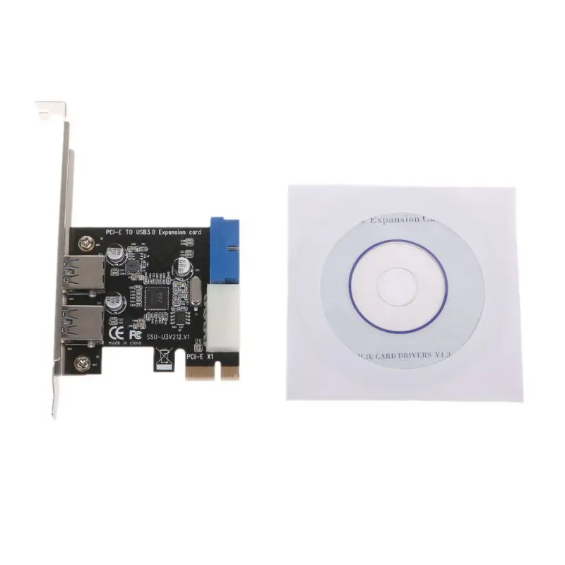 2 портами плата PCI Express USB 3 0 Фронтальная панель с адаптером для карт управления
