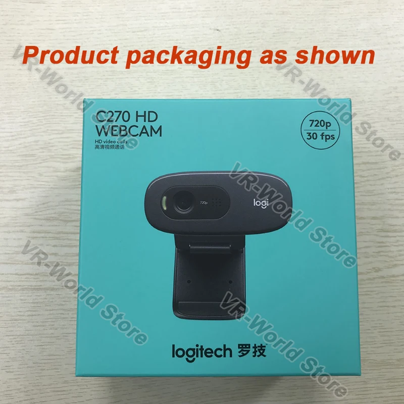 Веб камера logitech C270 HD Vid 720P с микрофоном USB 2 0 для ПК Lapto видеовызова поддержка
