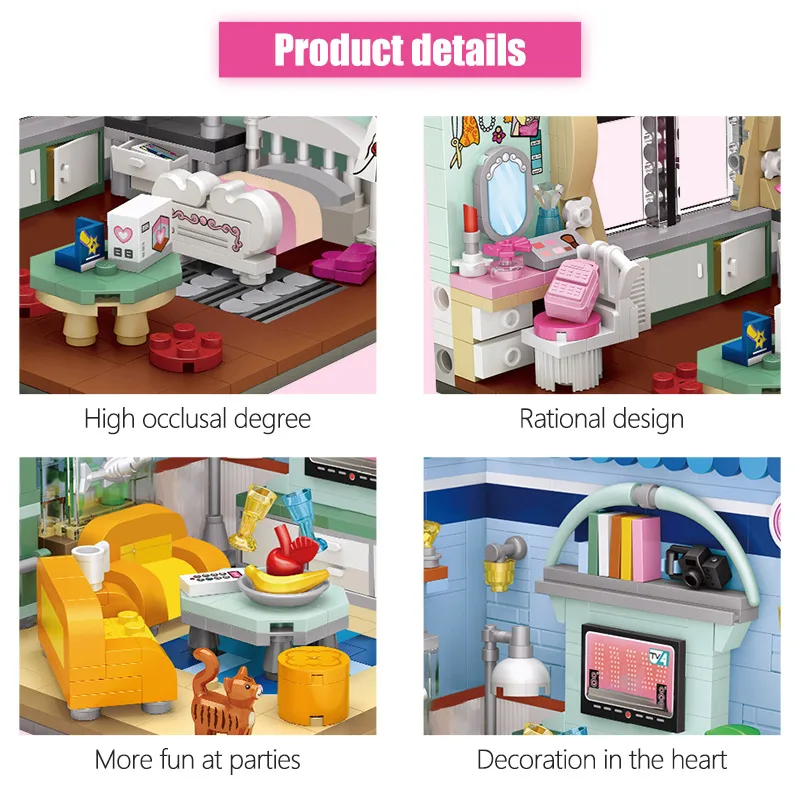 Детский конструктор Счастливый дом для девочек|Блочные конструкторы| |