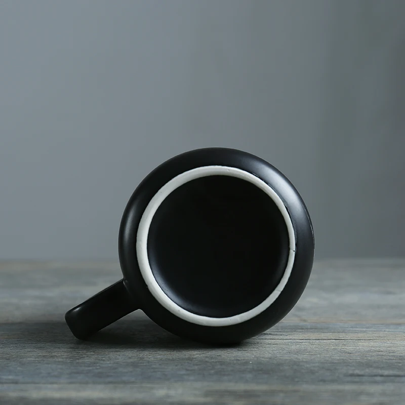 ERMAKOVA 2 Colors Ceramic Tea Cup Coffee Mug with Handle Espresso Cappuccino Latte Milk Office Mug Drinkware